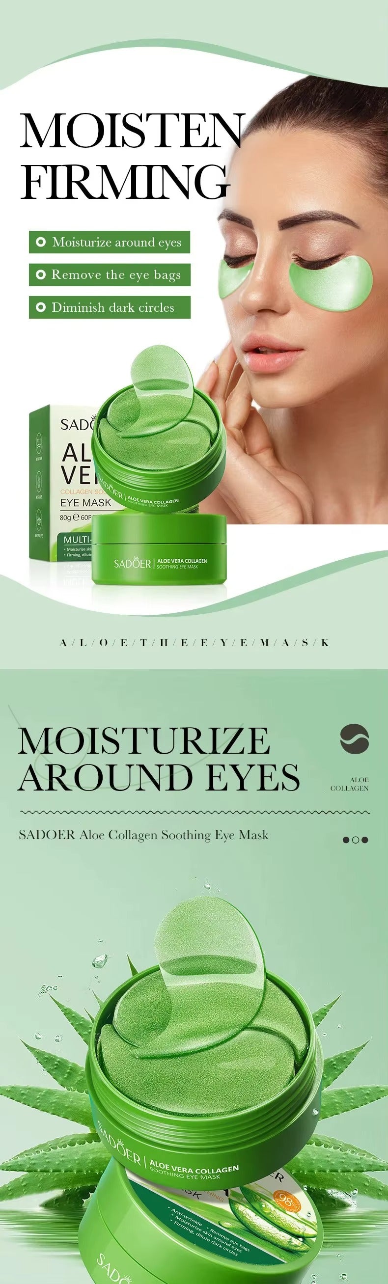 Aloe Vera Collagen Eye Patches